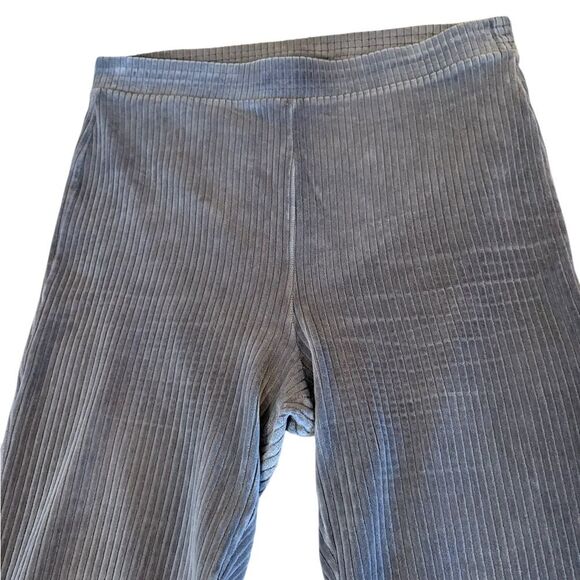 Aerie Groove On Velour High Waisted Flare Pants Womens Size XL Gray - Picture 7 of 14